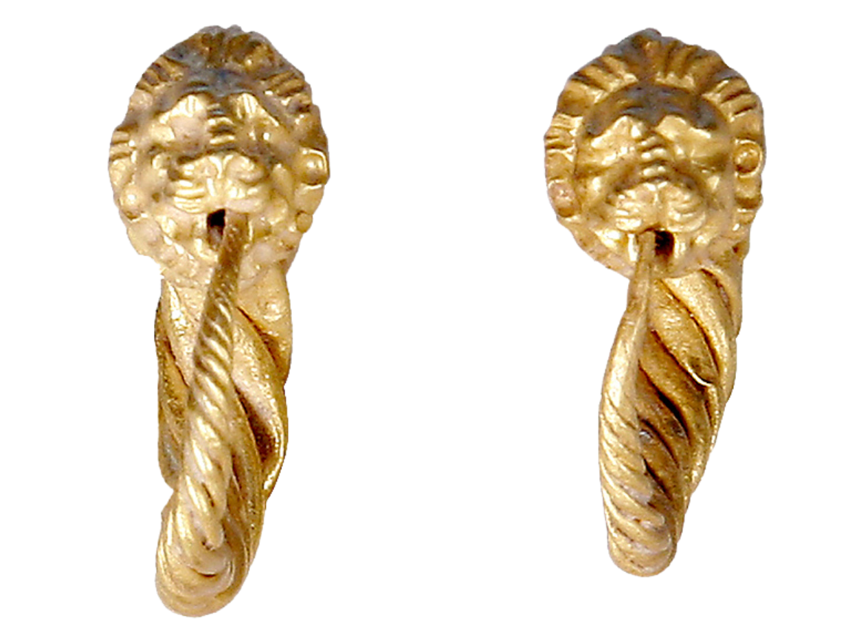 Paire de boucles d’oreille en or (circa 300 avant J.-Chr.)